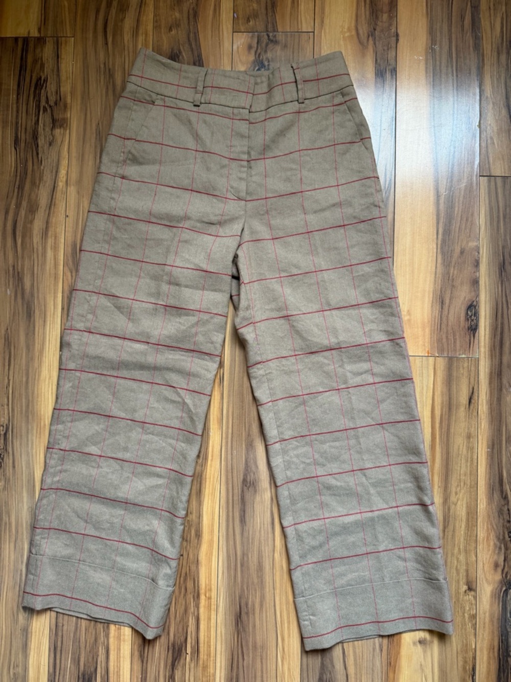 Cappellini by Peserico line plaid wide cropped leg pants